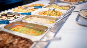 side view of the buffet